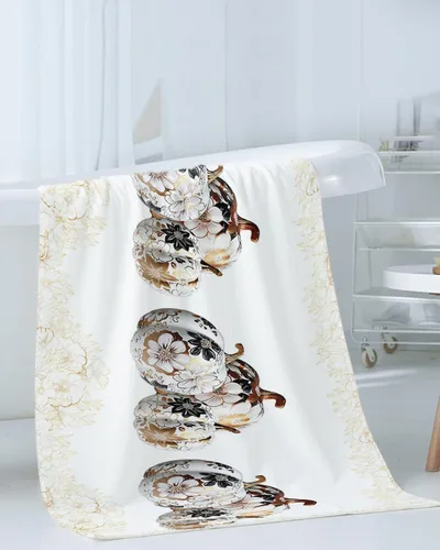 Vista 3 de White Thanksgiving Pumpkins Bath Towels for Bathroom Set - Luxury Towels Gifts for Women,Quick Dry Beach Kitchen Hand Hair Face Yoga Workout Gym