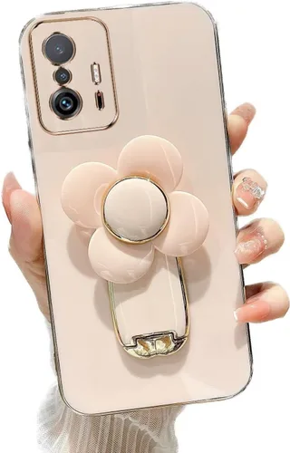 Vista 82 de Miagon - Funda con soporte para Xiaomi Redmi A1, galvanizado suave TPU protector delgado a prueba de golpes con molinete giratorio soporte de flores