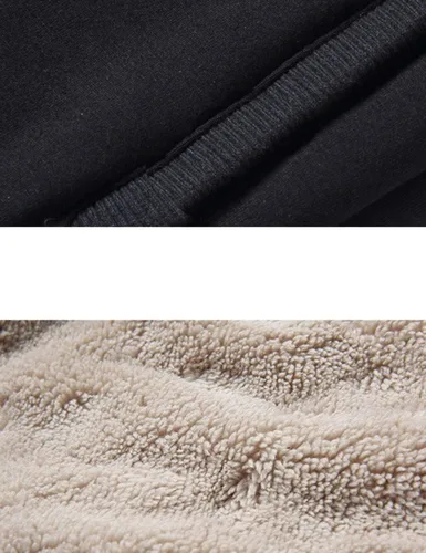 Vista 7 de Yeokou Pantalones deportivos térmicos de forro polar con forro polar para hombre