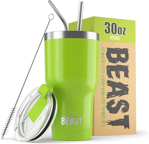 Vista 28 de Beast Vaso de 10 oz de Acero Inoxidable con Aislamiento al Vacío para Café y Hielo de Doble Pared Termo de Viaje (Blanco Ártico)