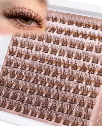 Vista 37 de Extensiones de pestañas en racimo naturales DIY, extensiones de pestañas en racimo con curva C, extensiones de pestañas en racimo para ojo de gato