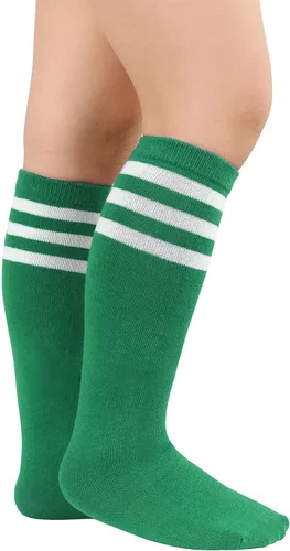 Vista 20 de Century Star Calcetines de fútbol de algodón para niños y jóvenes, calcetines de tubo suave, hasta la rodilla, calcetines deportivos largos