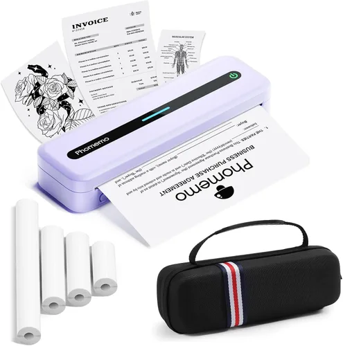 Vista 11 de Phomemo Impresoras Portátiles Inalámbricas para Viajes, M832 Impresora Térmica Bluetooth Sin Tinta Compatible con 8.5'' x 11'' Carta de EE.UU.
