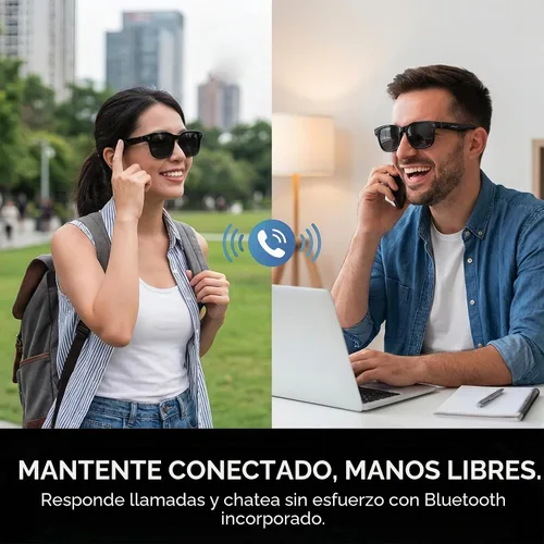Vista 7 de AI Smart Glasses with Camera, 8MP HD Bluetooth Camera Glasses for Women Men