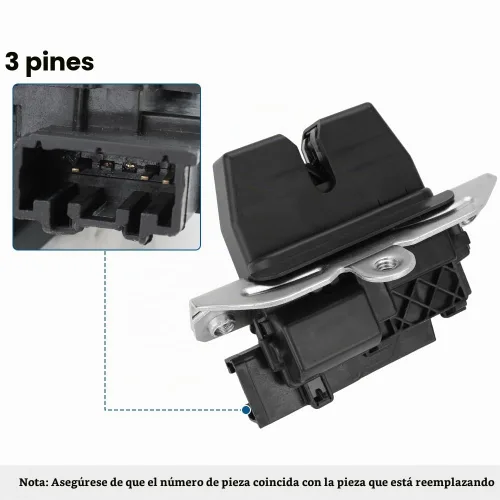 Vista 3 de FA1Z-7443150-C Actuador de bloqueo de puerta trasera compatible con Ford