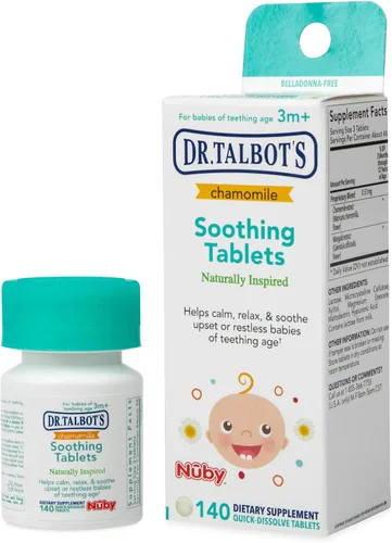 Vista 9 de Dr. Talbot's Tabletas calmantes de manzanilla, disolución rápida, 140 unidades (paquete de 2)