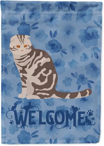 Vista 73 de Caroline's Treasures CK5005GF Bandera de bienvenida de gato abisinio para buzón, bandera decorativa para patio exterior, obras de arte de patio