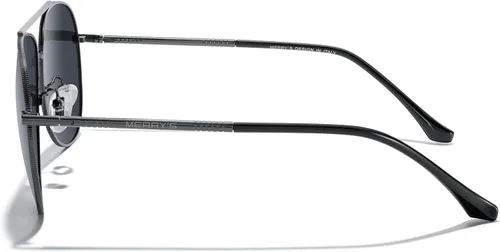 Vista 3 de MERRY'S Lentes de sol de aviador para mujeres y hombres, lentes de espejo polarizadas con funda, lentes de sol polarizadas para conducción, 2.362 in
