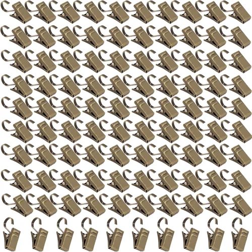 Vista 17 de BIHRTC Paquete de 25 mini clips para cortinas, ganchos para cortinas, clips para varillas, clips para luces, ganchos en S de acero inoxidable