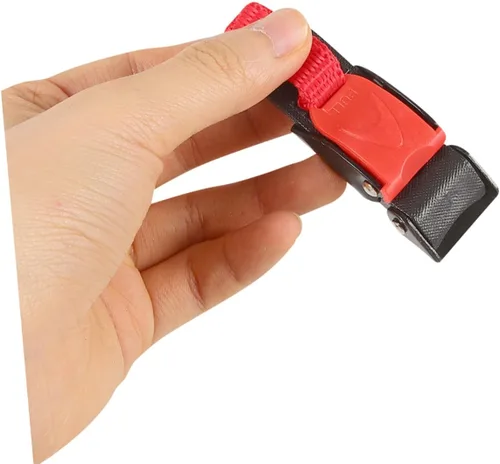 Vista 3 de SOLUSTRE 4pcs motocicleta hebilla clips liberación rápida para equipo de seguridad fácil instalación para accesorios rojo