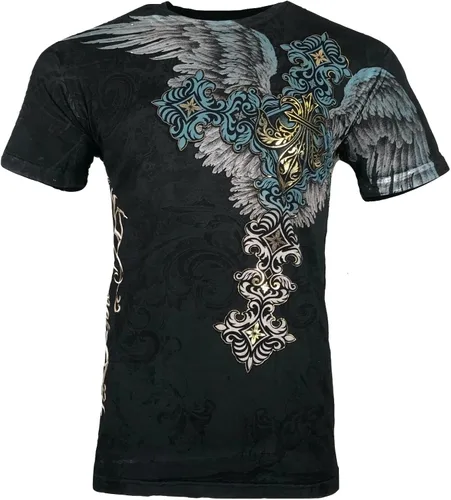 Vista 2 de Xtreme Couture by Affliction Men T-Shirt Sinner Tattoo Biker