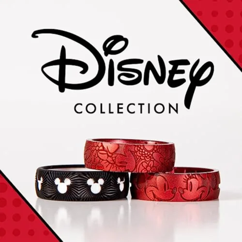 Vista 2 de Enso Rings Disney Dualtone Anillos de silicona – Mickey Mouse Op Art – Diseño flexible y transpirable