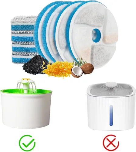 Vista 3 de Filtros de repuesto de agua para gatos, paquete de 8 – Filtros de repuesto oficiales para fuentes de agua potable ANNAINUTC Cat