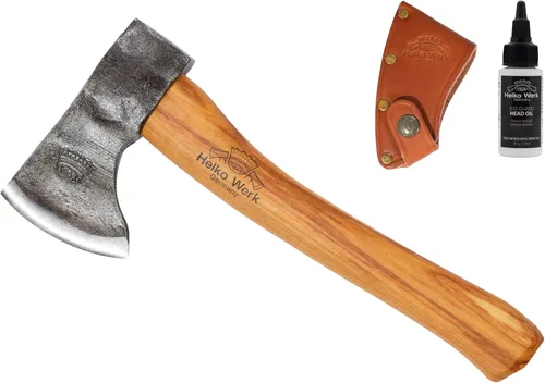 Vista 17 de 1844 Helko Werk Germany - Colección de hachas - Juego de 3 hachas tradicionales de corte - Saxon, Spaltaxt, Mini Spalter Splitting Axe 3 Set
