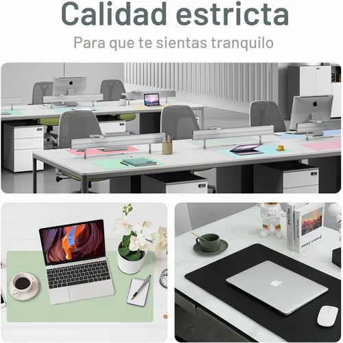 Vista 7 de Boutilon Protector de Escritorio de Cuero, Alfombrilla de Ratón Antideslizante, Alfombrilla de Escritorio para Laptop, Alfombrilla de Ratón