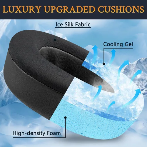 Vista 5 de SOULWIT Almohadillas refrescantes para Arctis Nova Pro Wireless (no compatible con auriculares Nova Pro Wired) y Arctis Nova Elite, almohadillas