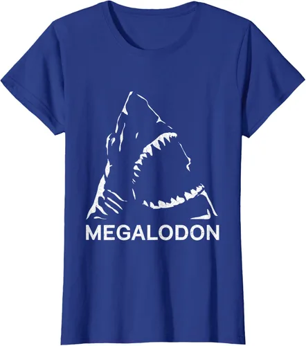 Vista 7 de Camiseta de paleontólogo prehistórico de tiburón gigante Megalodon, Negro