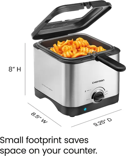 Vista 8 de Chefman Fry Guy, La cesta para freír más compacta y conveniente para preparar comida reconfortante al estilo restaurante con una capacidad de 1.6
