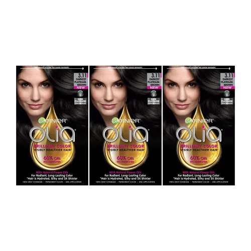 Vista 25 de Garnier Olia Tinte de cabello sin amoníaco [5.60] rojo granate medio, 1 unidad 5.6 Rojo granate medio