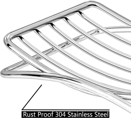 Vista 3 de Jabonera GUUKAR de Acero Inoxidable para Barra de Jabón en Ducha y Baño, Jabonera Autodrenante con Soporte para Esponja para Fregadero de Cocina