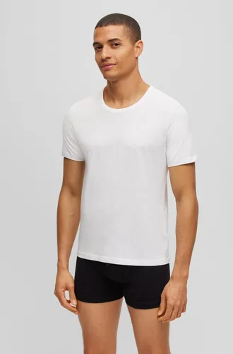 Vista 3 de BOSS Paquete de 3 camisetas de algodón con logotipo clásico para hombre