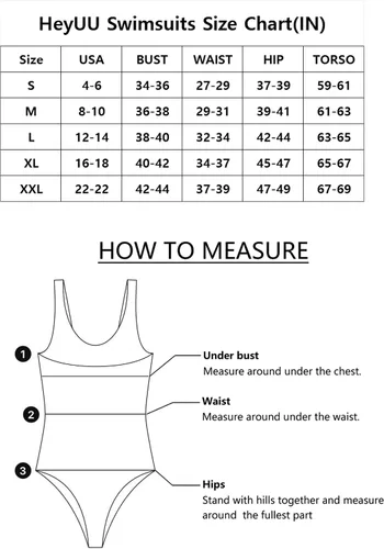 Vista 7 de HeyUU Traje de baño de una pieza para mujer con control de abdomen y cuello en V