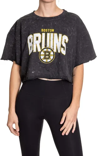 Vista 26 de Calhoun NHL Surf & Skate Camiseta de mujer de corte amplio con hombros caídos y lavado ácido