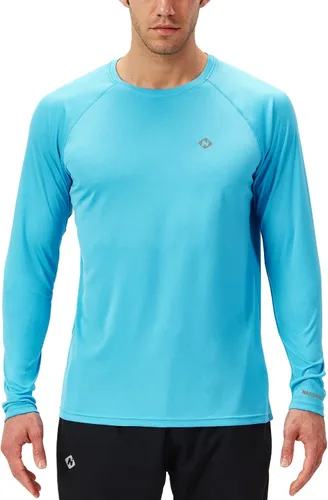 Vista 22 de NAVISKIN Camisas de protección solar UPF 50+ para hombre, de manga larga, de secado rápido, ligeras Negro