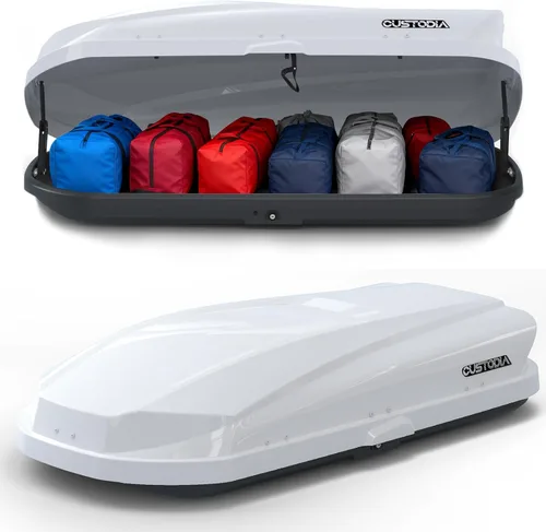 Vista 19 de Portaequipajes de Techo de Carcasa Rígida Grande con Cerradura de Llave 56" L x 30" A x 13.7" Al, 13 Pies Cúbicos, Impermeable de Servicio Pesado