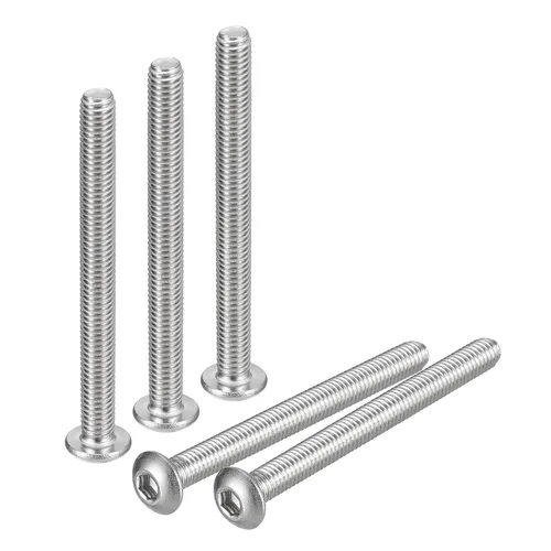 Vista 6 de Uxcell tornillos de cabeza de botón #8-32x1, 20 unidades, pernos hexagonales de acero inoxidable 304, tornillos de rosca completa con cabeza