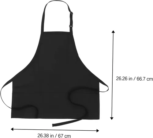 Vista 2 de GLEAVI Delantal de trabajo con bolsillos de correas para cocinar, hornear y pintar, diseño unisex para hombres y mujeres.