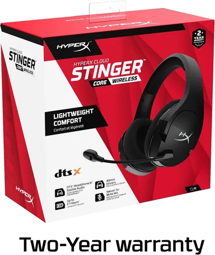 Vista 8 de HyperX Cloud Stinger Core - Auriculares inalámbricos para juegos para PC sonido envolvente 71 micrófono con cancelación de ruido ligeros