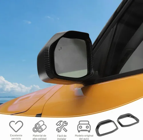Vista 4 de Cubierta protectora de cejas para espejo lateral Bronco Sport para espejo lateral compatible con Ford Bronco Sport 2021 2022 2023, accesorios