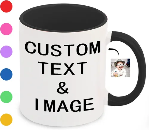 Vista 18 de Baosity Taza de café con foto personalizada, taza personalizada con imagen, texto, nombre, regalos personalizados para novio, novia, mejor amigo
