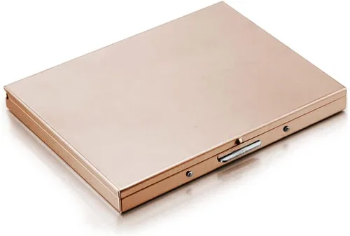 Vista 9 de Caja de cigarrillos extra delgada de acero inoxidable Estuche de cigarrillos de metal para 100's y 84's (Negro)