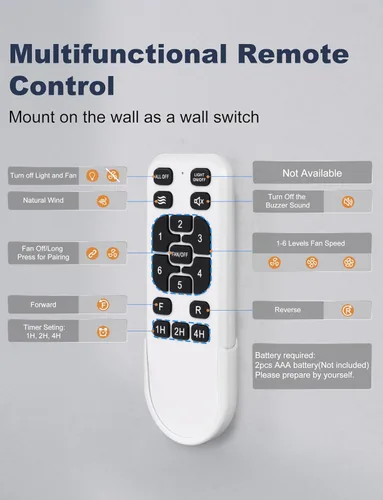Vista 9 de Ventiladores de Techo de 60 Pulgadas Sin Luces - Ventilador de Techo Blanco de 8 Aspas Control Remoto/APP, Ventilador de Techo Reversible