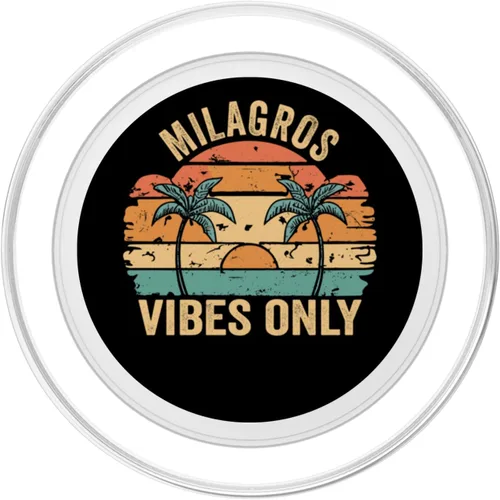 Vista 2 de MILAGROS Vibes Only Cute Retro Girls MILAGROS Name PopSockets MagSafe PopGrip for iPhone
