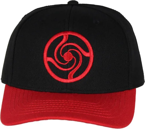 Vista 2 de Bioworld Jujutsu Kaisen High School Logo Bordado Diseño Adulto OSFM Precurved Snapback Sombrero para Hombre y Mujer Negro, Negro