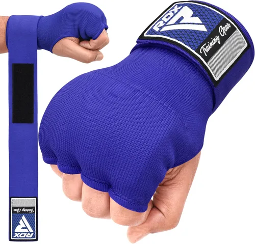 Vista 10 de RDX - Guantes de boxeo con acolchado de gel, para hombres y mujeres, con correas de muñeca elásticas de 100 cm de largo, rápidos, puños protectores