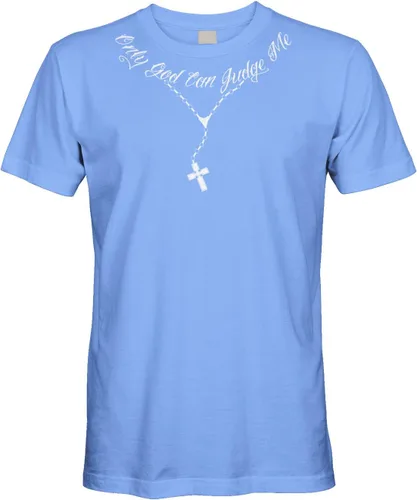 Vista 7 de Cybertela - Camiseta de collar para hombre con tatuaje "Only God Can Judge Me" Negro