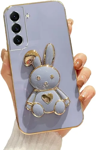 Vista 36 de Funda con soporte de conejo de corazón para Samsung Galaxy A10, cubierta protectora de TPU suave galvanizada a prueba de golpes con bonito soporte