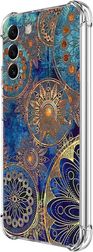Vista 12 de Funda para Galaxy S23 FE, protección contra caídas de flores de mariposa azul, a prueba de golpes, carcasa protectora de cuerpo completo resistente