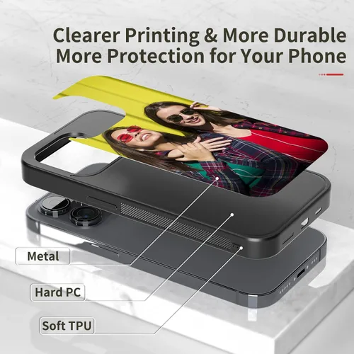 Vista 2 de Fundas Protectoras para Teléfonos Cubierta Funda Personalizada con Foto para iPhone 11/12/13/14/15/16/17/Pro/Max/Plus/Mini/6/7/8 para Samsung