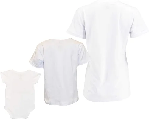 Vista 4 de Unique Baby Mommy and Me Camisas You are My Sunshine, Blanco