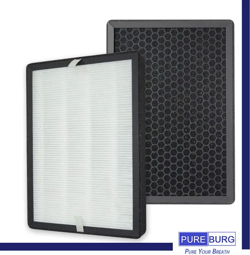 Vista 3 de PUREBURG Filtro de repuesto compatible con COSTWAY IGYLAR Domie 4 en 1 purificadores de aire iónico compuesto, filtración de carbón activado HEPA