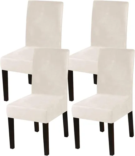 Vista 7 de Turquoize - Juego de 2 fundas elásticas para sillas de comedor, fundas lavables removibles para sillas de comedor, fundas de asiento para sillas