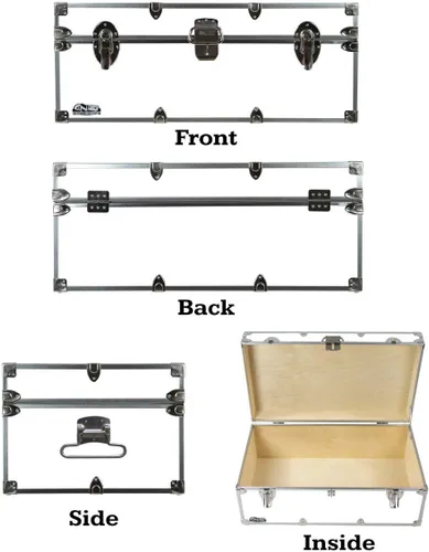 Vista 2 de C&N Footlockers Maletero de diseñador – 4 de julio – baúl de almacenamiento americana – iconos de pizarra americana - 32 x 18 x 13.5 pulgadas