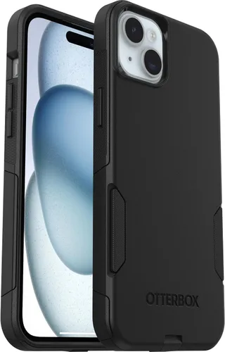 Vista 5 de OtterBox Carcasa para iPhone 15 Plus y iPhone 14 Plus Commuter Series, color negro, delgada y resistente, apta para bolsillo, con protección