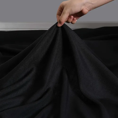 Vista 9 de Cortinas de lino negro para dormitorio y sala de estar de 84 pulgadas de largo, juego de 2 paneles, para habitación de niños, filtro de luz