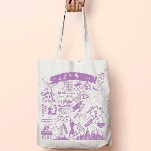 Vista 4 de TOBGBE Álbum de regalo para fanáticos del cantante con nombre inspirado en el concierto, bolsas de mano para amantes de la música, mercancía canción